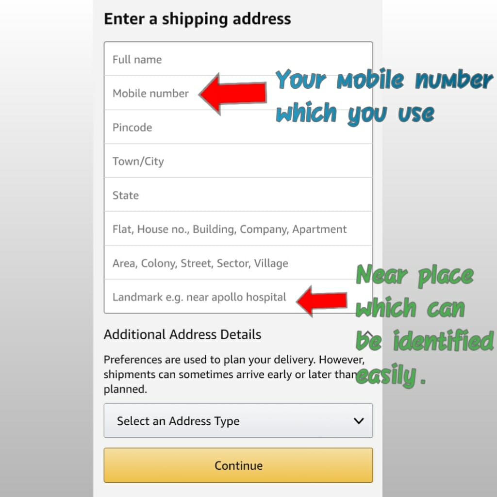 address in How To Order In Amazon Using Debit Card