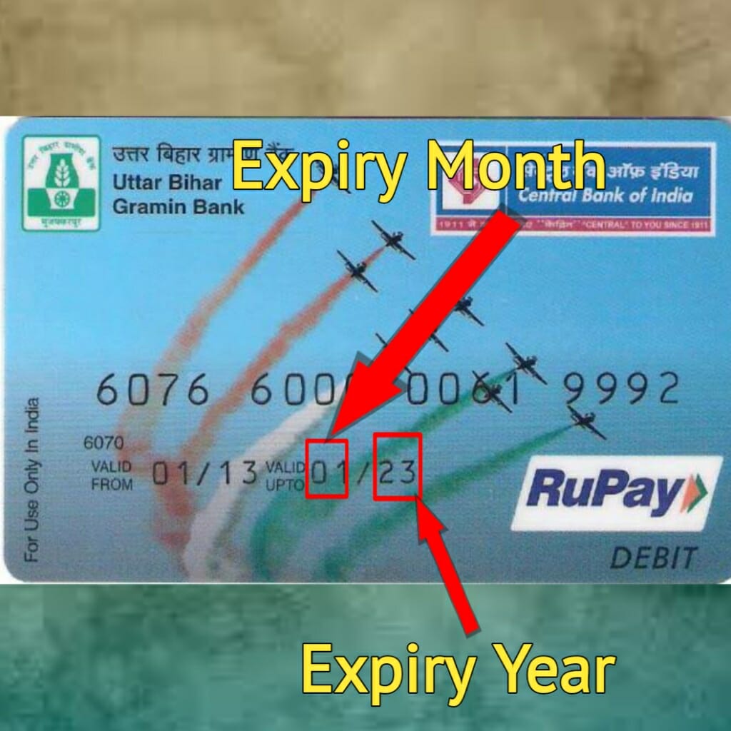 expiry month and year