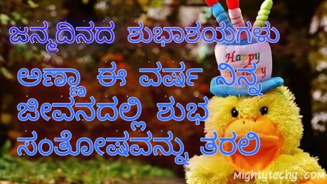 Kannada birthday wish for brother